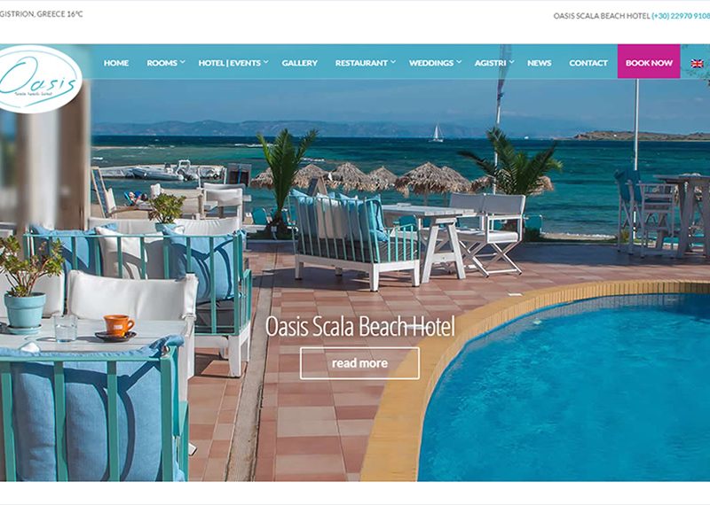 Hotel on Agistri island in Greece